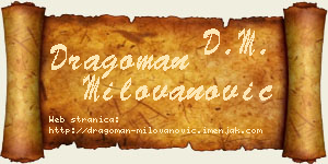 Dragoman Milovanović vizit kartica